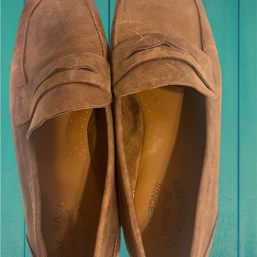 Kork-Ease Men’s  Brown Suede Penny Loafers